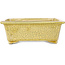Vaso bonsai rettangolare giallo craquelé di Mazan - 203 x 173 x 70 mm