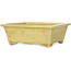 Maceta rectangular para bonsái craquelé amarilla de Mazan - 203 x 173 x 70 mm