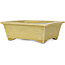 Maceta rectangular para bonsái craquelé amarilla de Mazan - 203 x 173 x 70 mm
