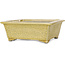Pot à bonsaï rectangulaire jaune craquelé par Mazan - 203 x 173 x 70 mm