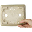 Maceta rectangular para bonsái craquelé beige de Terahata Satomi Mazan - 164 x 138 x 63 mm