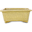 Vaso bonsai rettangolare giallo craquelé di Mazan - 203 x 173 x 70 mm