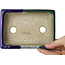 Maceta rectangular para bonsái azul y verde de Terahata Satomi Mazan - 150 x 108 x 43 mm
