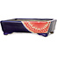 Rechteckiger rot-blauer Bonsaitopf von Terahata Satomi Mazan – 150 x 108 x 43 mm