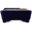 Rechthoekige rode en blauwe bonsaipot van Terahata Satomi Mazan - 150 x 108 x 43 mm