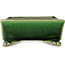 Pot à bonsaï rectangulaire vert et multicolore par Terahata Satomi Mazan - 155 x 132 x 55 mm