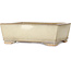 Vaso bonsai rettangolare beige di Ikkou - 298 x 247 x 98 mm