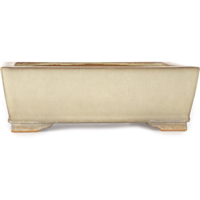 Vaso bonsai rettangolare beige di Ikkou - 298 x 247 x 98 mm