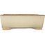 Maceta rectangular color beige para bonsái de Ikkou - 298 x 247 x 98 mm