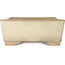 Pot à bonsaï rectangulaire beige par Ikkou - 298 x 247 x 98 mm