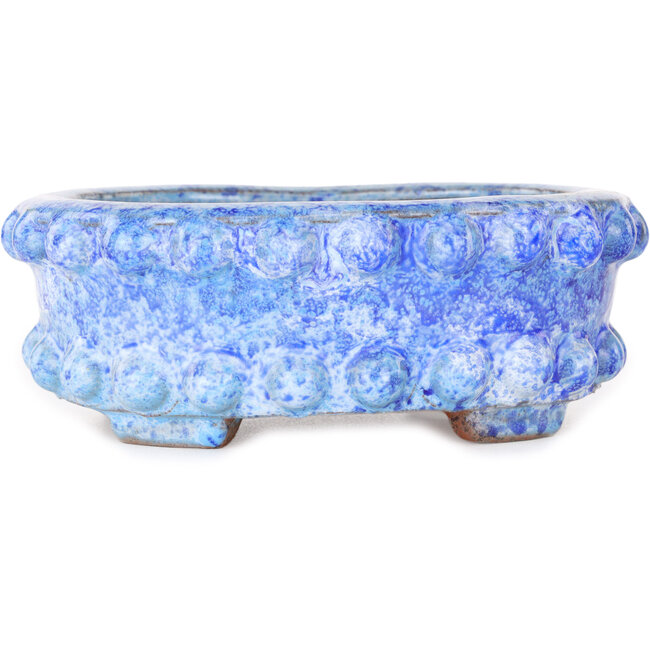 Vaso bonsai ovale blu di Shuhou - 160 x 133 x 55 mm