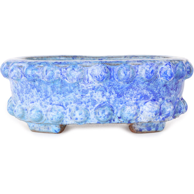 Vaso bonsai ovale blu di Shuhou - 160 x 133 x 55 mm