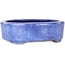 Oval blue bonsai pot by Shuhou - 190 x 157 x 58 mm