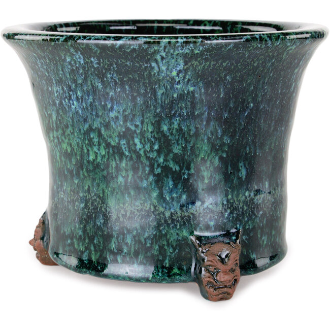 Pot rond vert pour bonsaï de Shuhou - 189 x 189 x 146 mm