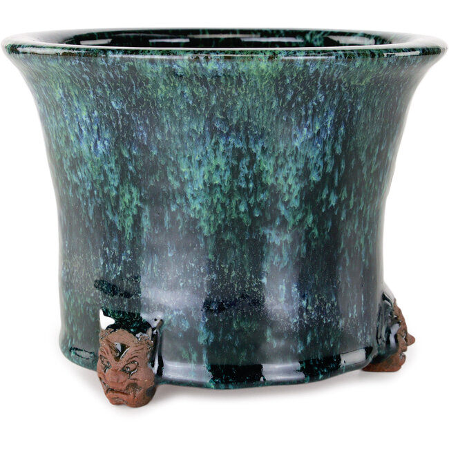 Pot rond vert pour bonsaï de Shuhou - 189 x 189 x 146 mm