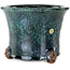 Vaso bonsai rotondo verde di Shuhou - 189 x 189 x 146 mm