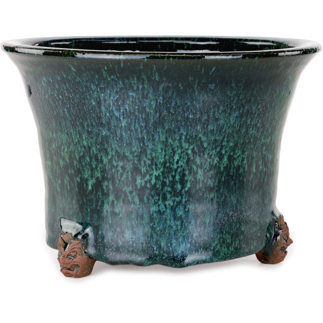 Pot rond vert pour bonsaï de Shuhou - 228 x 228 x 155 mm