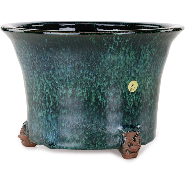 Maceta redonda verde para bonsái de Shuhou - 228 x 228 x 155 mm