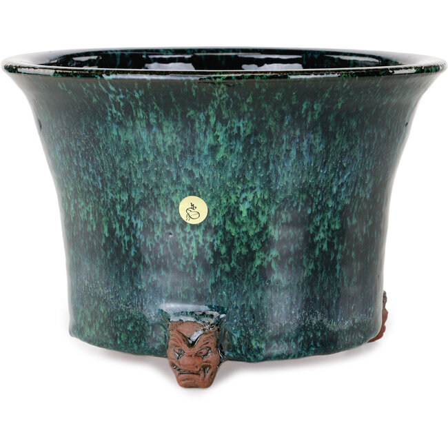 Pot rond vert pour bonsaï de Shuhou - 228 x 228 x 155 mm