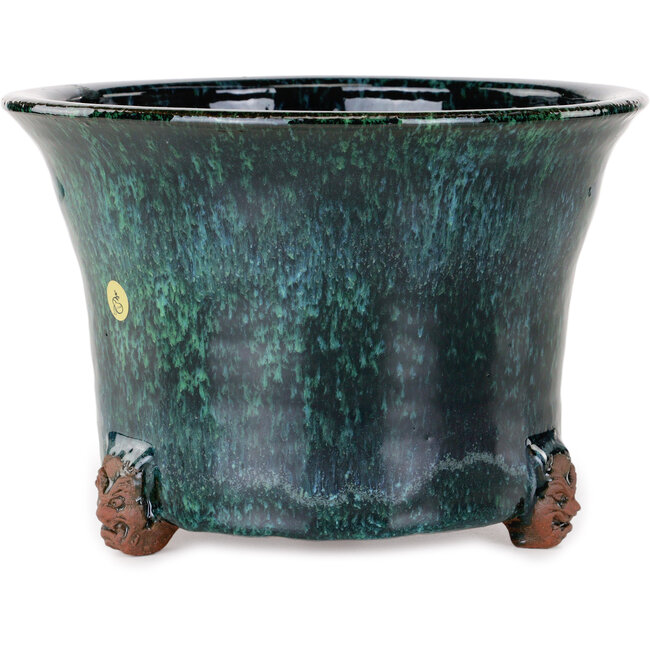 Maceta redonda verde para bonsái de Shuhou - 228 x 228 x 155 mm