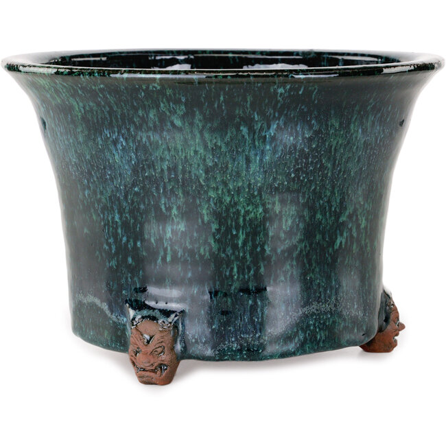 Pot rond vert pour bonsaï de Shuhou - 228 x 228 x 155 mm