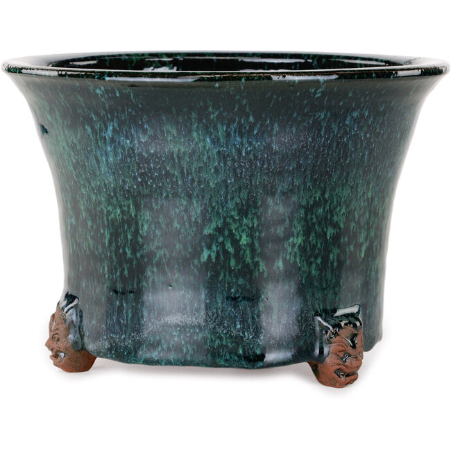 Pot rond vert pour bonsaï de Shuhou - 228 x 228 x 155 mm