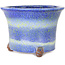 Vaso bonsai rotondo blu e giallo di Shuhou - 223 x 223 x 158 mm
