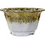 Vaso bonsai Lotus bianco e marrone di Shuhou - 343 x 343 x 193 mm