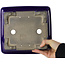 Pot à bonsaï rectangulaire bleu de Mazan - 223 x 206 x 85 mm