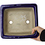 Rectangular blue bonsai pot by Mazan - 223 x 206 x 85 mm