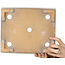 Maceta rectangular color beige para bonsái de Ikkou - 298 x 247 x 98 mm