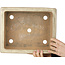Rectangular beige bonsai pot by Ikkou - 298 x 247 x 98 mm