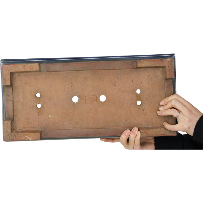 Rechteckiger blauer Bonsai-Topf – 465 x 217 x 69 mm