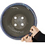Maceta redonda azul y roja para bonsái de Shuhou - 303 x 303 x 167 mm
