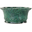 Round green bonsai pot by Shuhou - 312 x 312 x 140 mm