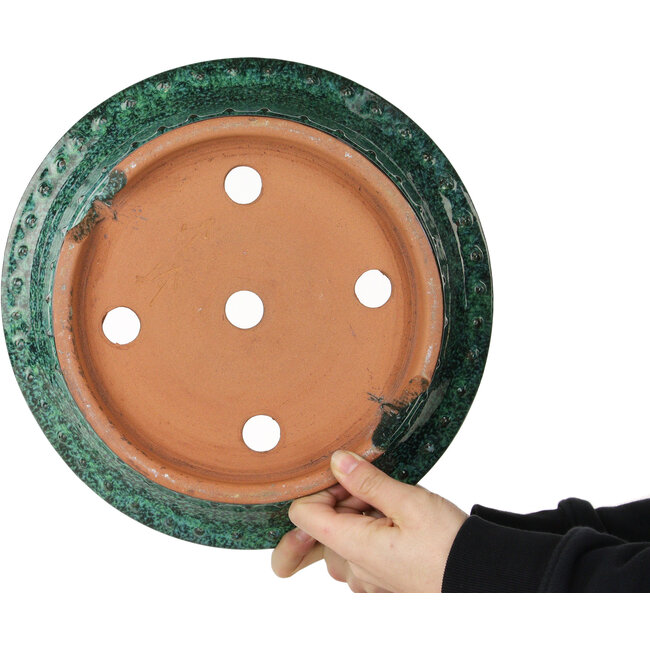 Pot rond vert pour bonsaï de Shuhou - 312 x 312 x 140 mm