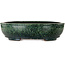 Oval green bonsai pot by Shuhou - 390 x 315 x 98 mm