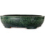 Oval green bonsai pot by Shuhou - 390 x 315 x 98 mm