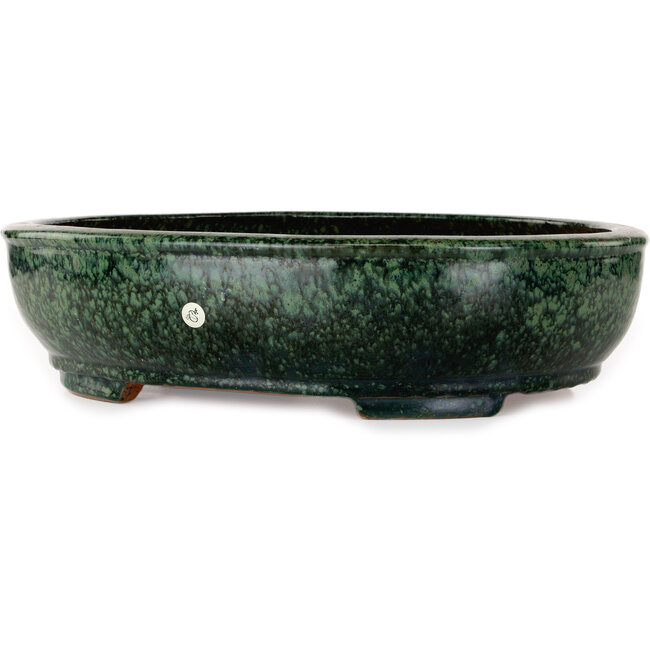 Ovaler grüner Bonsai-Topf von Shuhou – 390 x 315 x 98 mm