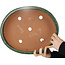 Oval green bonsai pot by Shuhou - 390 x 315 x 98 mm