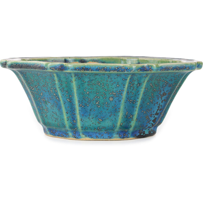 Lotusblauer Bonsaitopf von Aiba Koyou – 205 x 205 x 75 mm