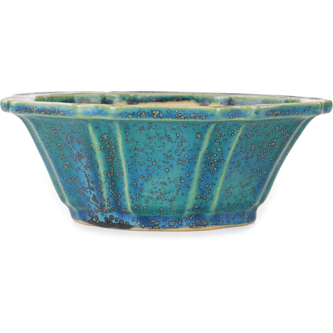 Vaso bonsai blu loto di Aiba Koyou - 205 x 205 x 75 mm