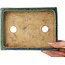Maceta rectangular verde para bonsái de Aiba Koyou - 173 x 128 x 35 mm