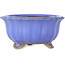 Lotus-shaped blue bonsai pot by Bigei - 128 x 128 x 65 mm