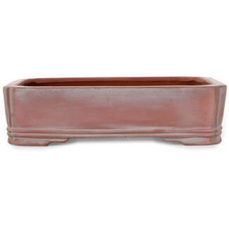 Bigei - Hirata Atsumi Pot à bonsaï rectangulaire non émaillé de 192 mm, de Bigei, Tokoname, Japon