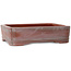 Pot à bonsaï rectangulaire non émaillé de Bigei - 192 x 145 x 50 mm