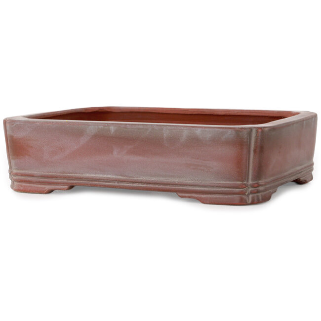 Rechteckiger, unglasierter Bonsai-Topf von Bigei – 192 x 145 x 50 mm