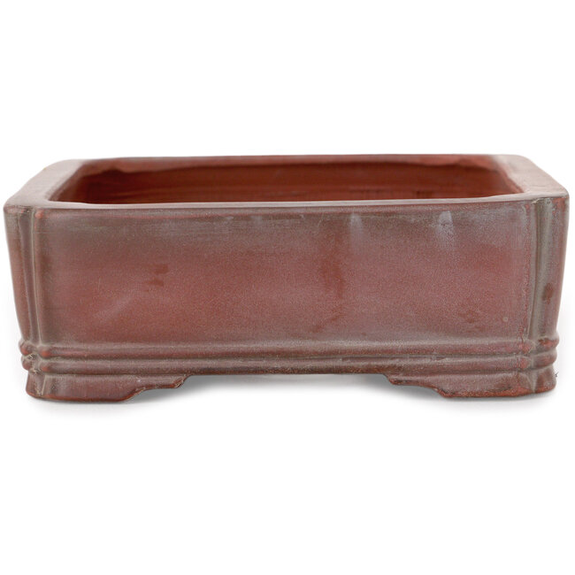 Maceta rectangular sin esmaltar para bonsái de Bigei - 192 x 145 x 50 mm