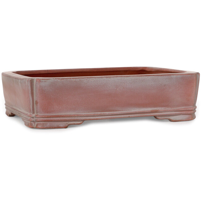 Maceta rectangular sin esmaltar para bonsái de Bigei - 192 x 145 x 50 mm
