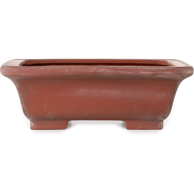 Rectangular unglazed bonsai pot by Bigei - 165 x 130 x 55 mm